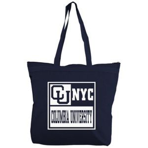 Columbia University Zip Tote Bag in Navy